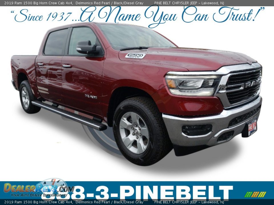 2019 Ram 1500 Big Horn Crew Cab 4x4 Delmonico Red Pearl / Black/Diesel Gray Photo #1