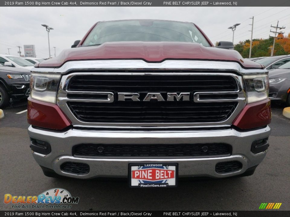 2019 Ram 1500 Big Horn Crew Cab 4x4 Delmonico Red Pearl / Black/Diesel Gray Photo #2