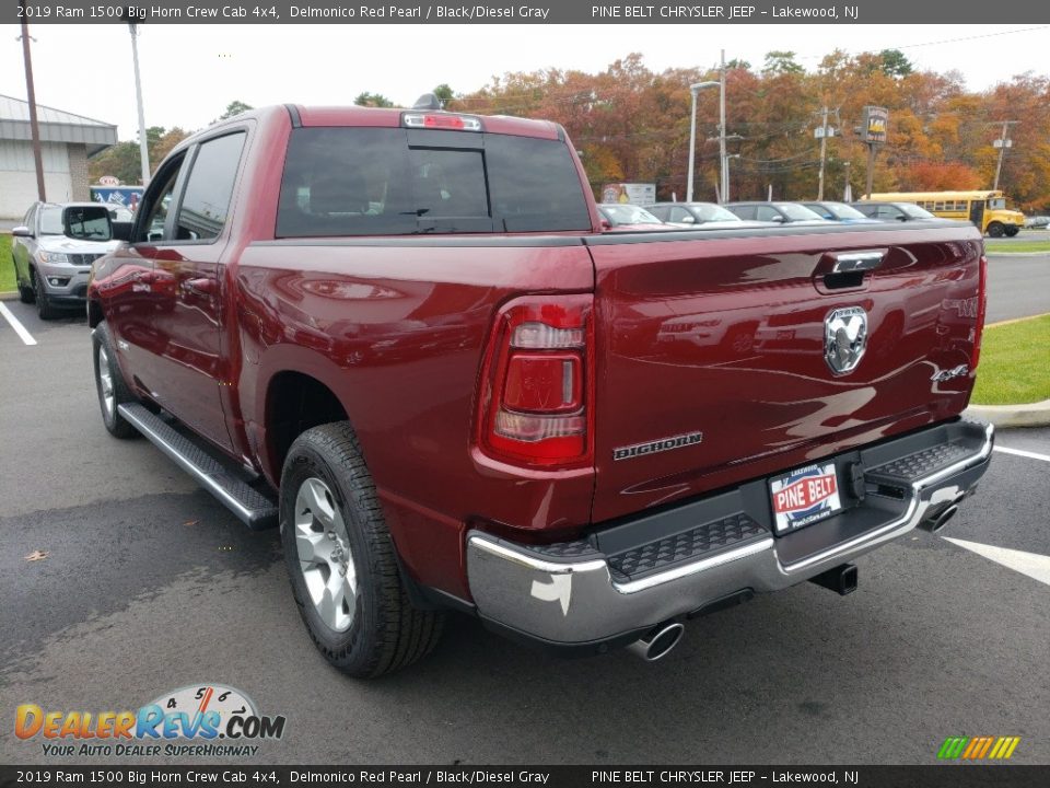 2019 Ram 1500 Big Horn Crew Cab 4x4 Delmonico Red Pearl / Black/Diesel Gray Photo #4