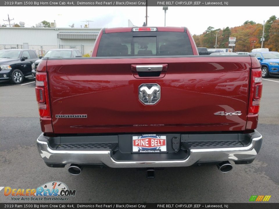 2019 Ram 1500 Big Horn Crew Cab 4x4 Delmonico Red Pearl / Black/Diesel Gray Photo #5