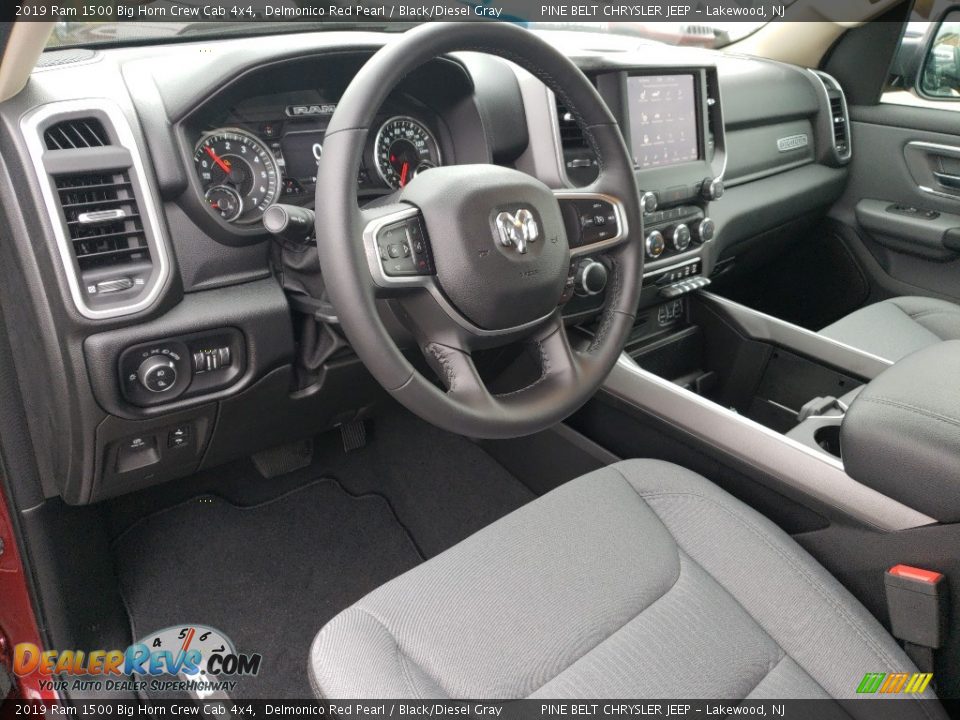 2019 Ram 1500 Big Horn Crew Cab 4x4 Delmonico Red Pearl / Black/Diesel Gray Photo #7