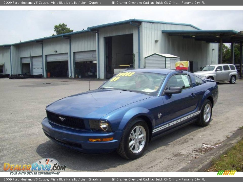 2009 Ford Mustang V6 Coupe Vista Blue Metallic / Light Graphite Photo #2