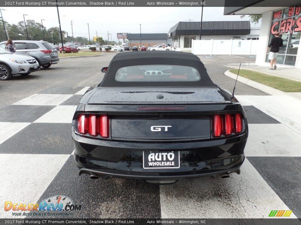 2017 Ford Mustang GT Premium Convertible Shadow Black / Red Line Photo #4