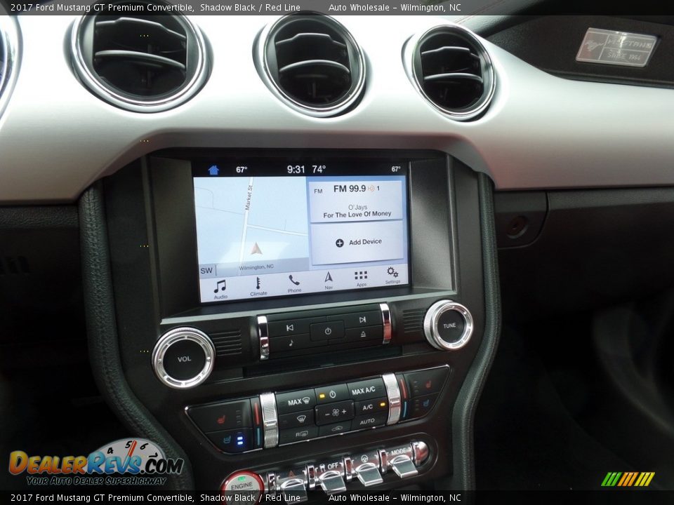 Controls of 2017 Ford Mustang GT Premium Convertible Photo #17