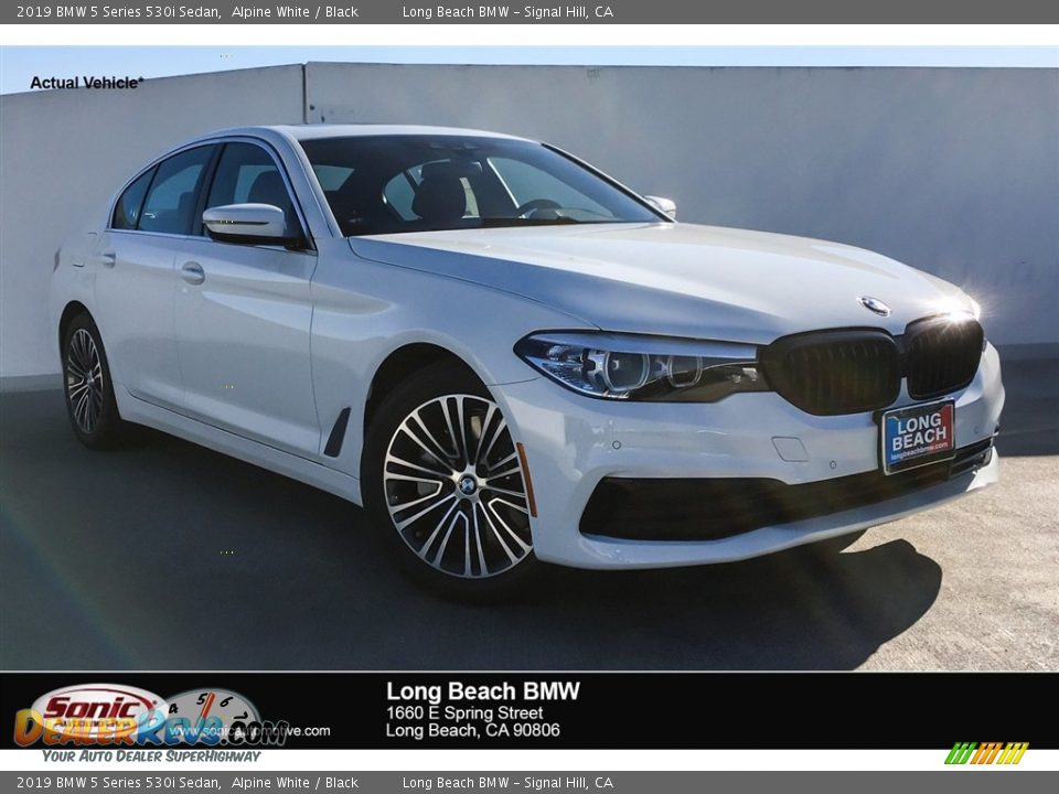 2019 BMW 5 Series 530i Sedan Alpine White / Black Photo #1