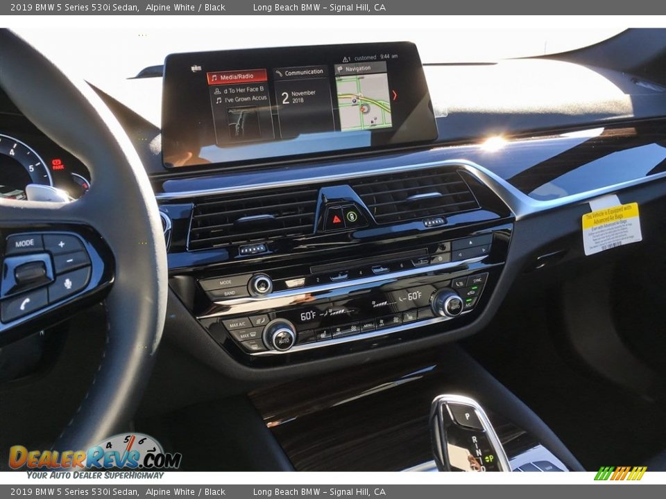 2019 BMW 5 Series 530i Sedan Alpine White / Black Photo #6