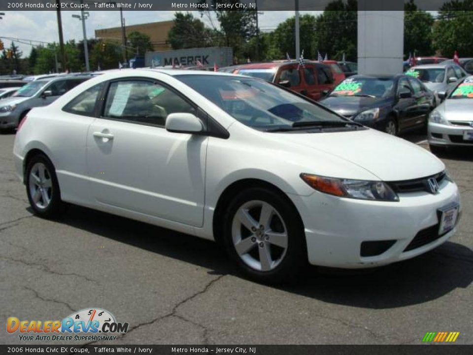 2006 Honda Civic EX Coupe Taffeta White / Ivory Photo #3