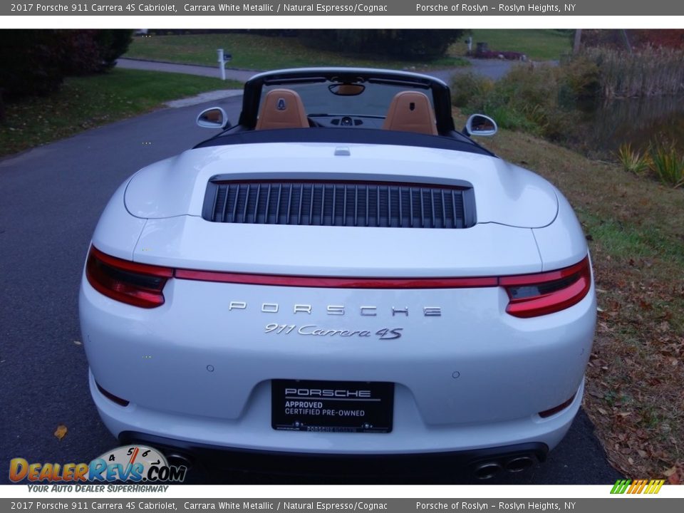 2017 Porsche 911 Carrera 4S Cabriolet Carrara White Metallic / Natural Espresso/Cognac Photo #5