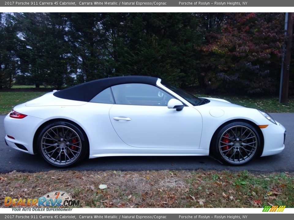 2017 Porsche 911 Carrera 4S Cabriolet Carrara White Metallic / Natural Espresso/Cognac Photo #7