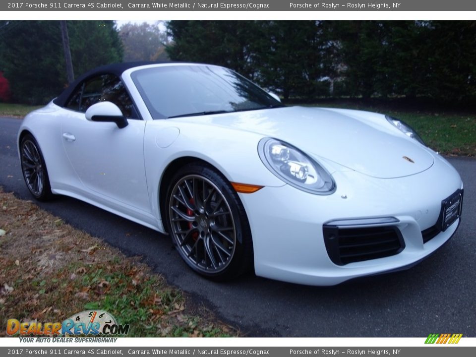 2017 Porsche 911 Carrera 4S Cabriolet Carrara White Metallic / Natural Espresso/Cognac Photo #8