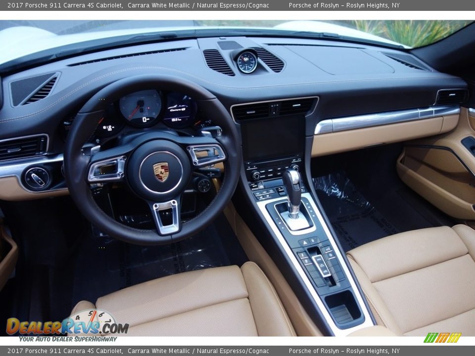 2017 Porsche 911 Carrera 4S Cabriolet Carrara White Metallic / Natural Espresso/Cognac Photo #10