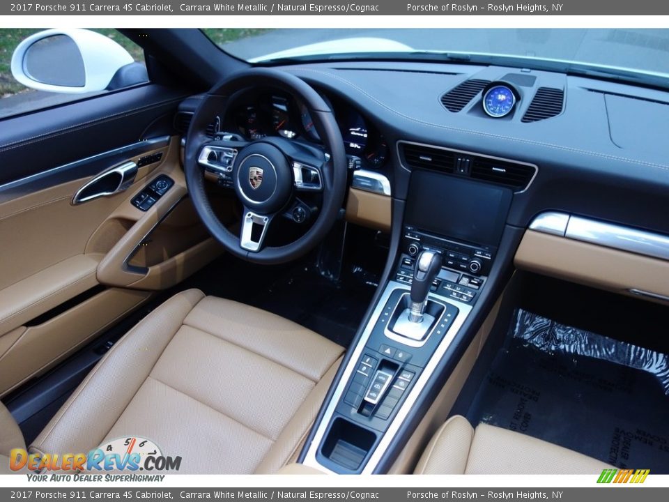 2017 Porsche 911 Carrera 4S Cabriolet Carrara White Metallic / Natural Espresso/Cognac Photo #15