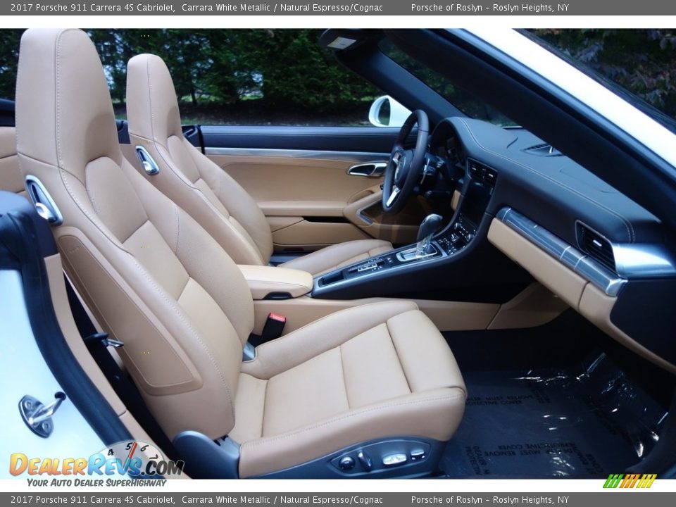 2017 Porsche 911 Carrera 4S Cabriolet Carrara White Metallic / Natural Espresso/Cognac Photo #16