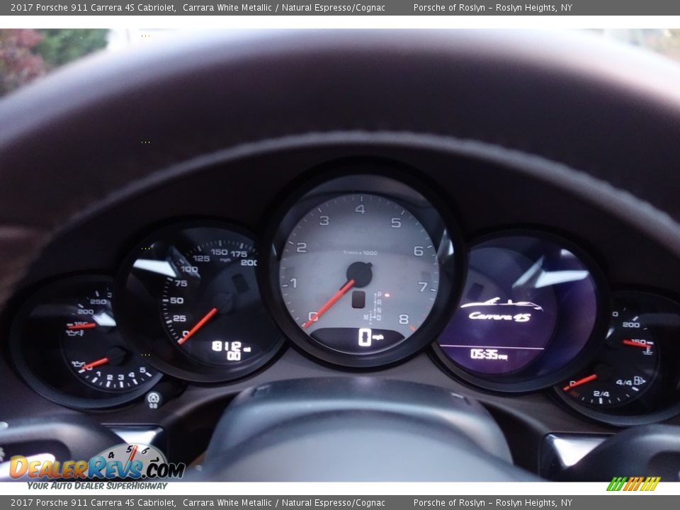 2017 Porsche 911 Carrera 4S Cabriolet Carrara White Metallic / Natural Espresso/Cognac Photo #18