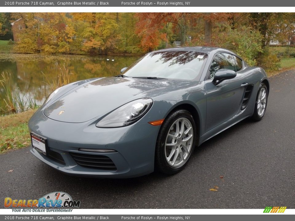 2018 Porsche 718 Cayman Graphite Blue Metallic / Black Photo #1