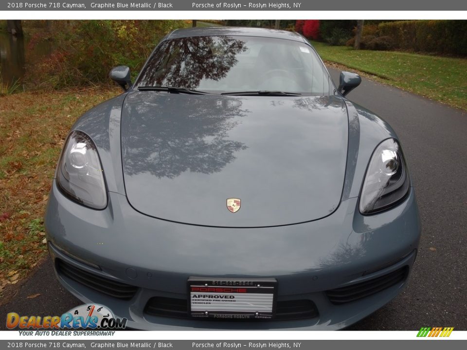 2018 Porsche 718 Cayman Graphite Blue Metallic / Black Photo #2