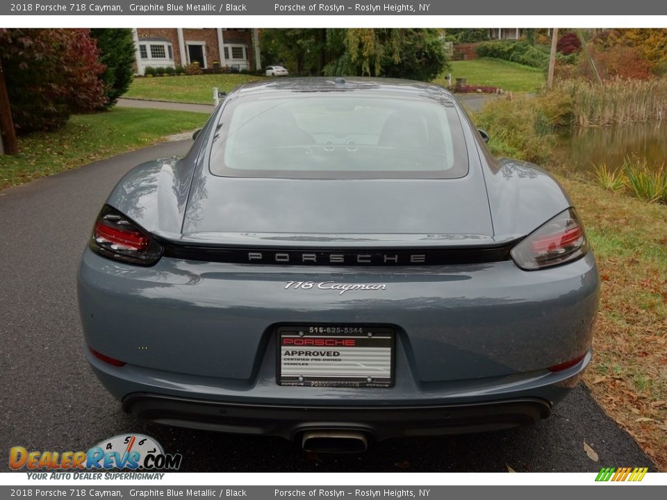 2018 Porsche 718 Cayman Graphite Blue Metallic / Black Photo #5