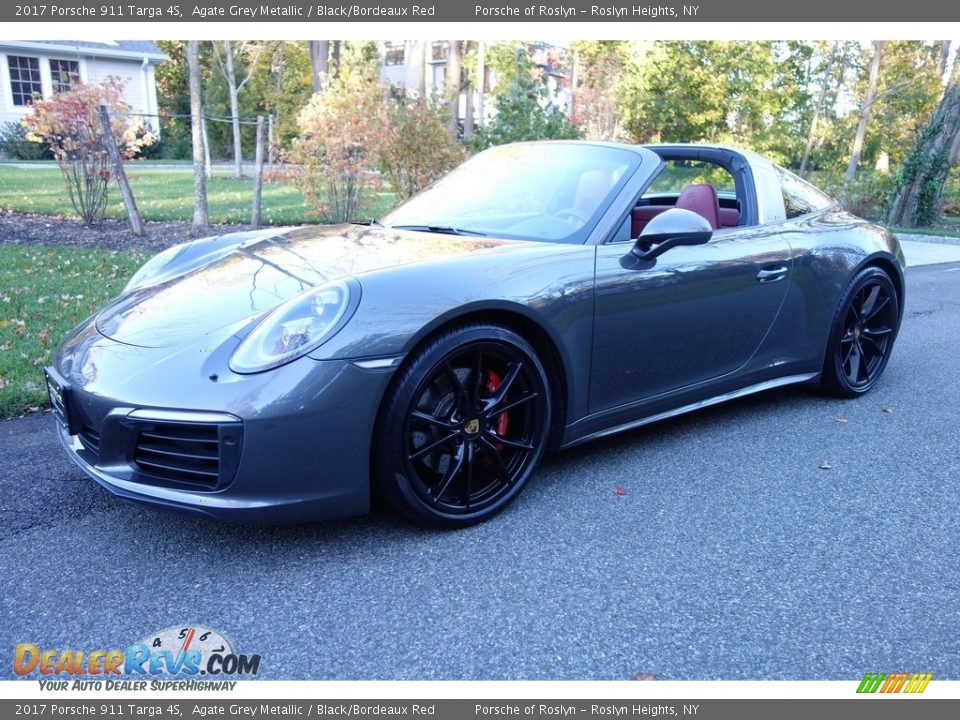 2017 Porsche 911 Targa 4S Agate Grey Metallic / Black/Bordeaux Red Photo #1