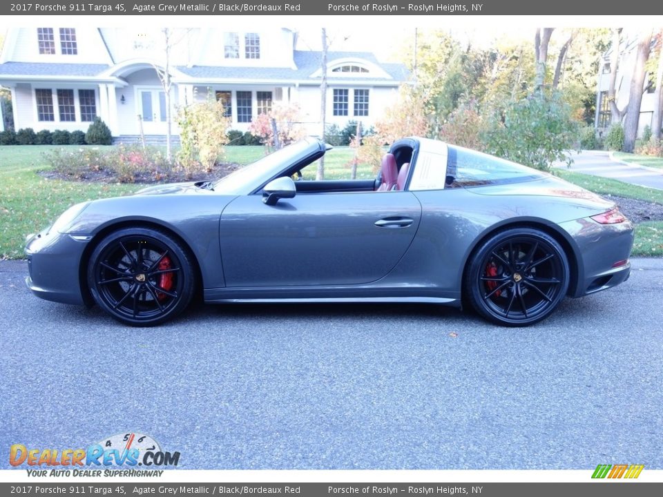 2017 Porsche 911 Targa 4S Agate Grey Metallic / Black/Bordeaux Red Photo #3