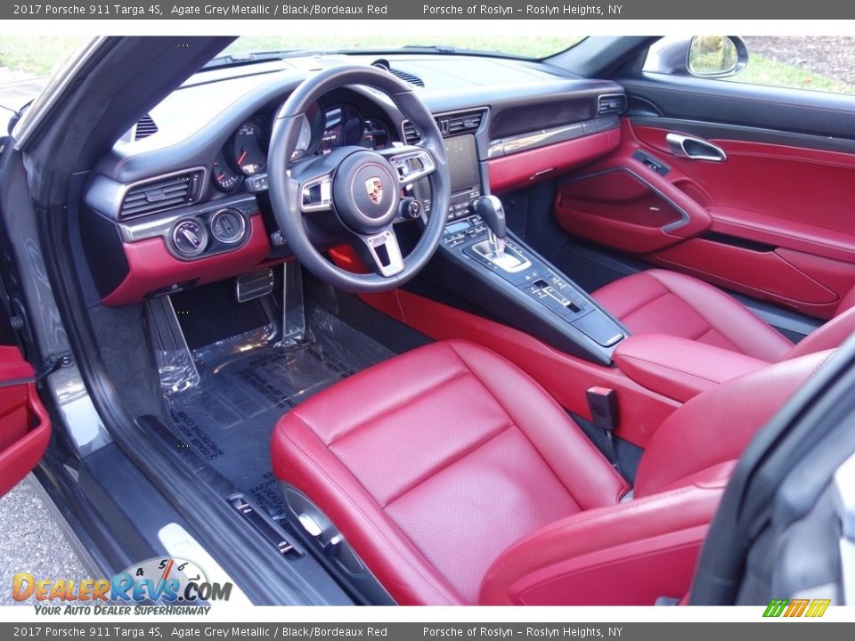 Black/Bordeaux Red Interior - 2017 Porsche 911 Targa 4S Photo #12