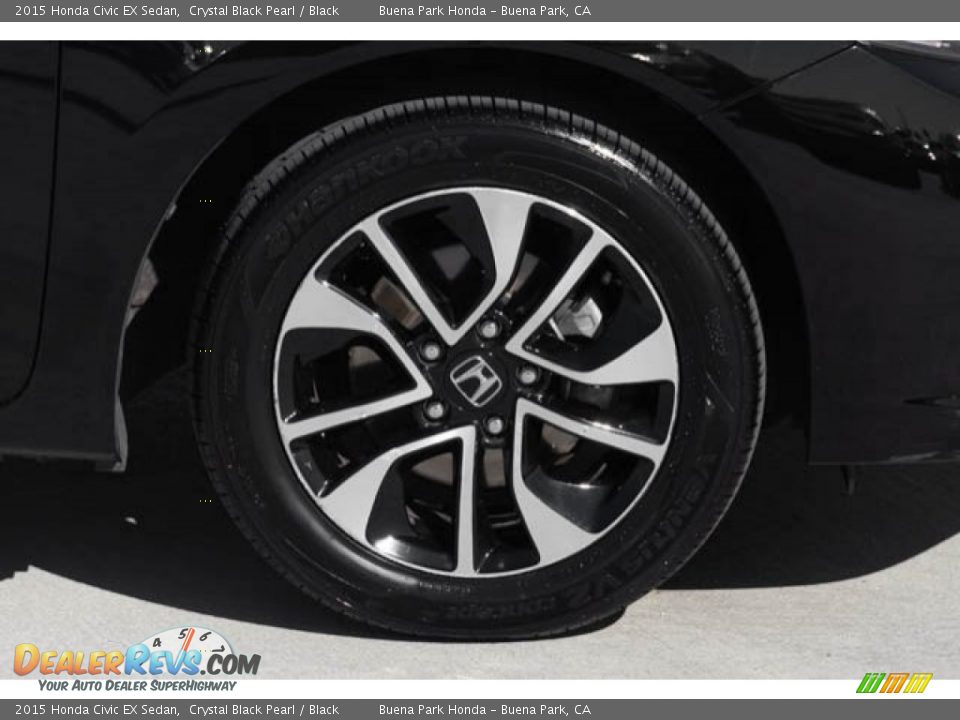 2015 Honda Civic EX Sedan Crystal Black Pearl / Black Photo #35