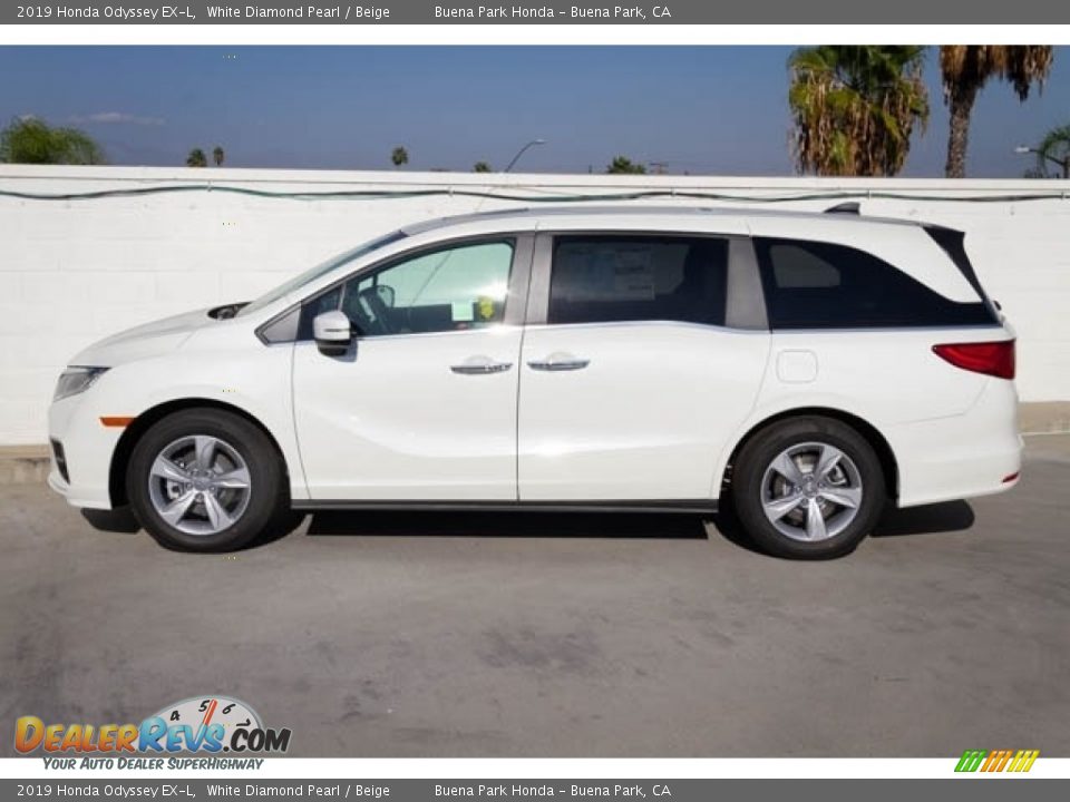 2019 Honda Odyssey EX-L White Diamond Pearl / Beige Photo #7