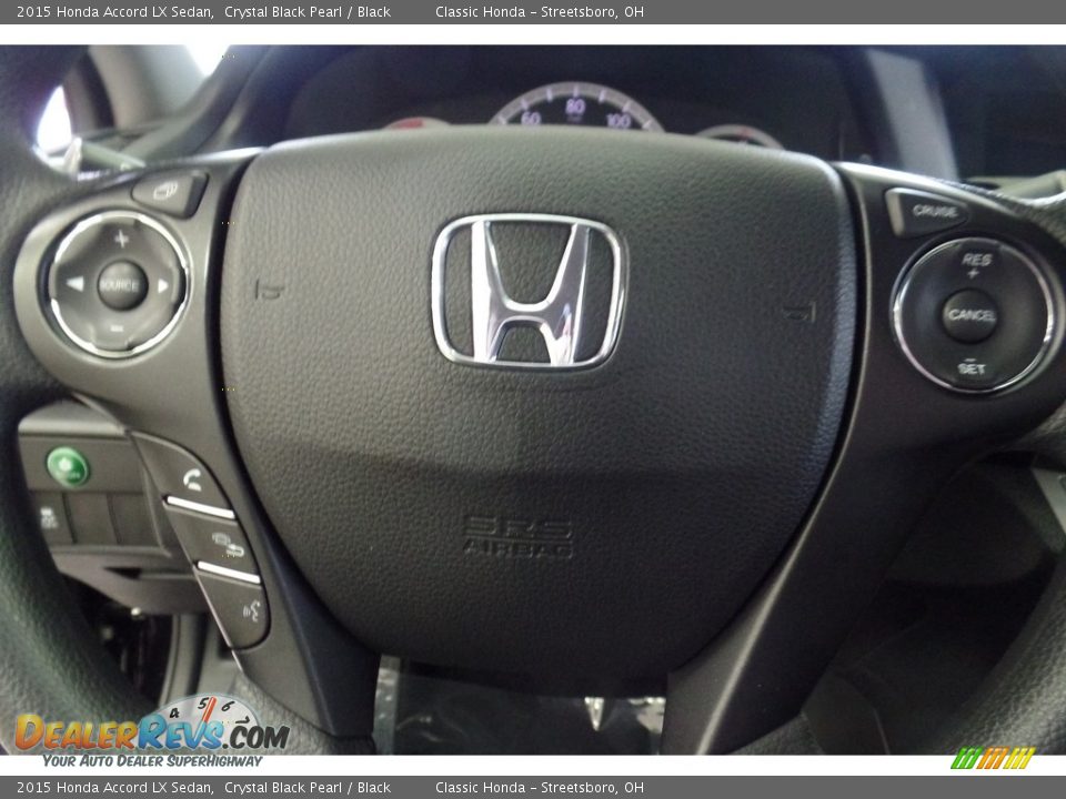 2015 Honda Accord LX Sedan Crystal Black Pearl / Black Photo #22