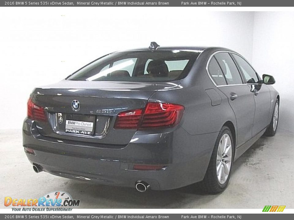 2016 BMW 5 Series 535i xDrive Sedan Mineral Grey Metallic / BMW Individual Amaro Brown Photo #4