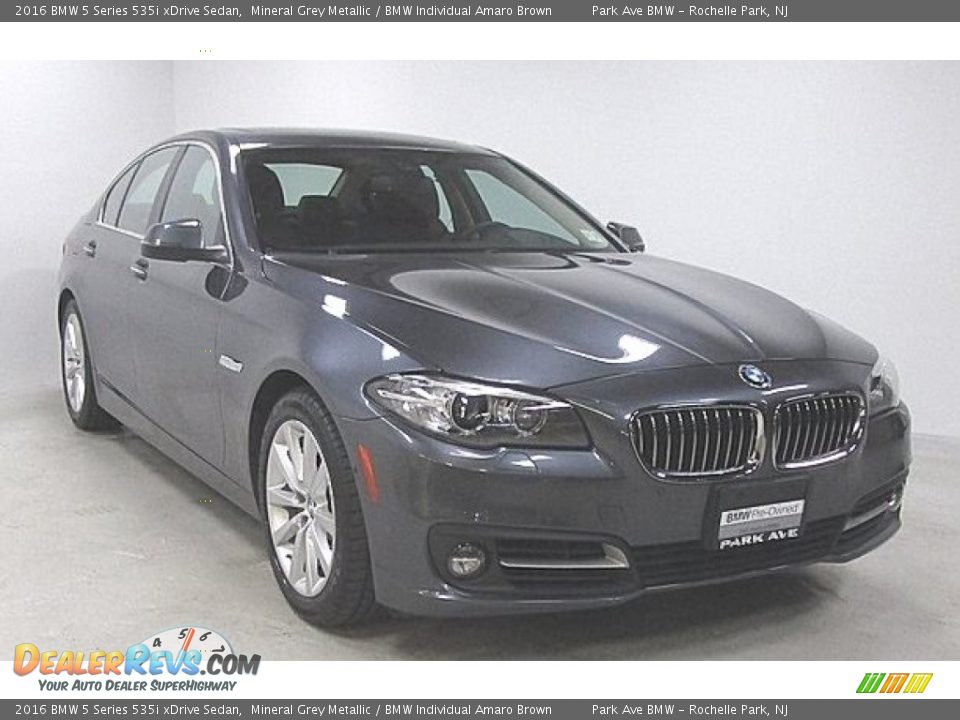 2016 BMW 5 Series 535i xDrive Sedan Mineral Grey Metallic / BMW Individual Amaro Brown Photo #5