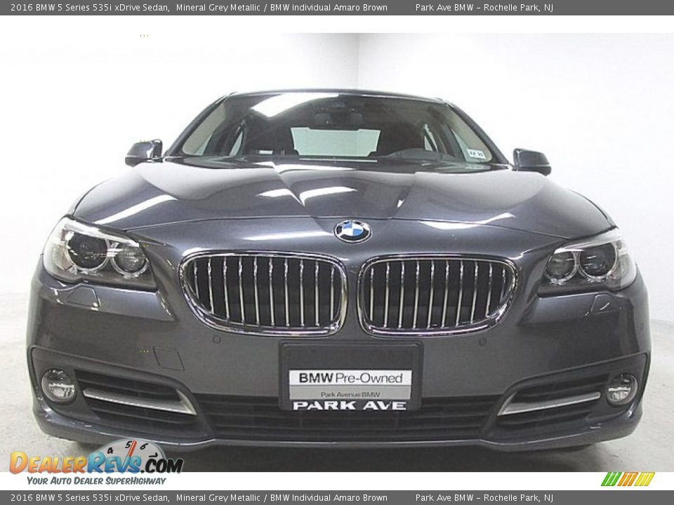 2016 BMW 5 Series 535i xDrive Sedan Mineral Grey Metallic / BMW Individual Amaro Brown Photo #6