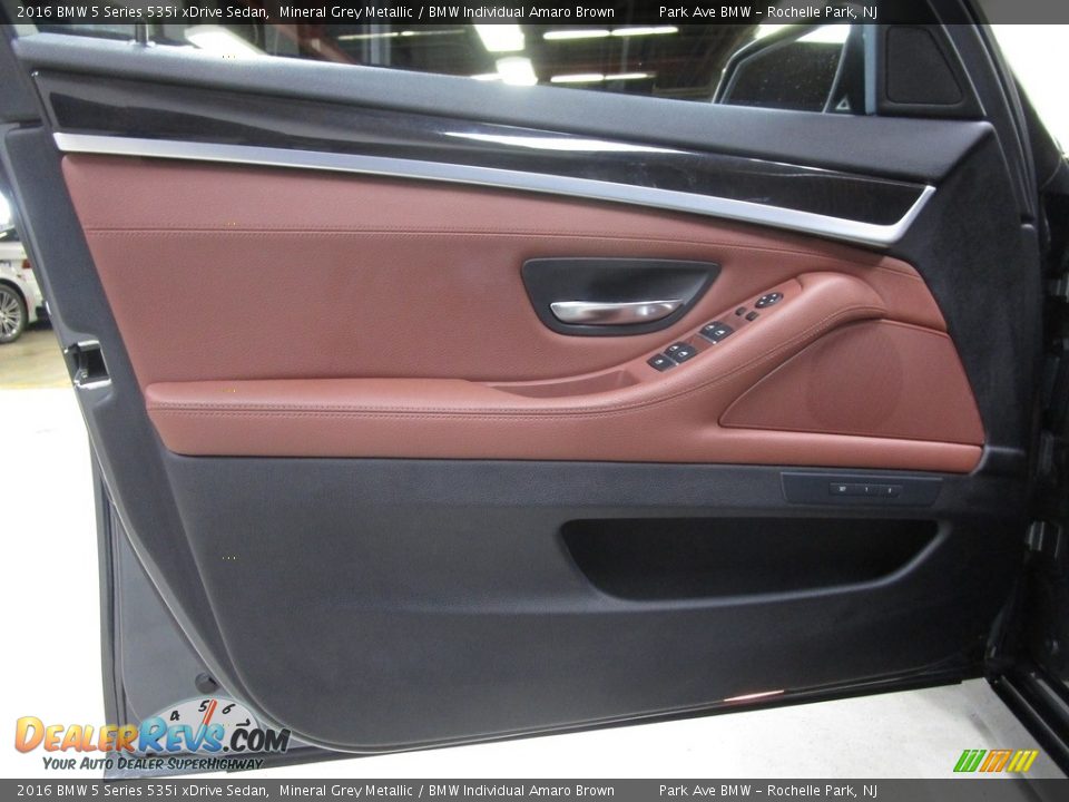 2016 BMW 5 Series 535i xDrive Sedan Mineral Grey Metallic / BMW Individual Amaro Brown Photo #7
