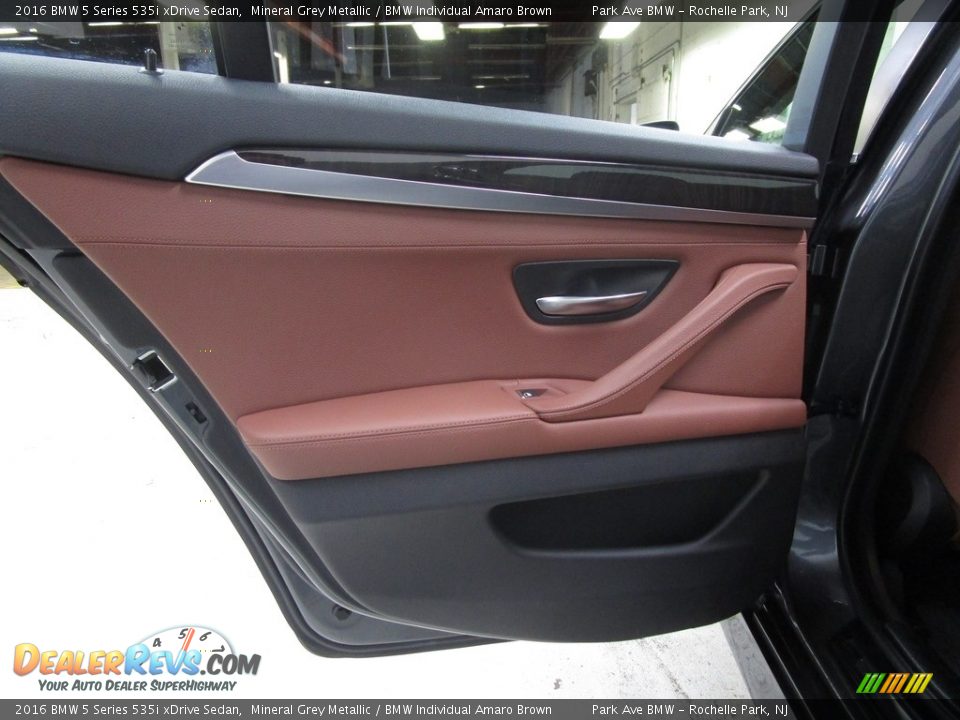 2016 BMW 5 Series 535i xDrive Sedan Mineral Grey Metallic / BMW Individual Amaro Brown Photo #10