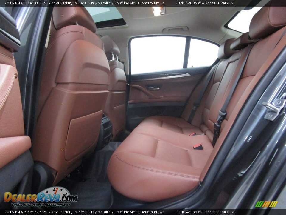 2016 BMW 5 Series 535i xDrive Sedan Mineral Grey Metallic / BMW Individual Amaro Brown Photo #12