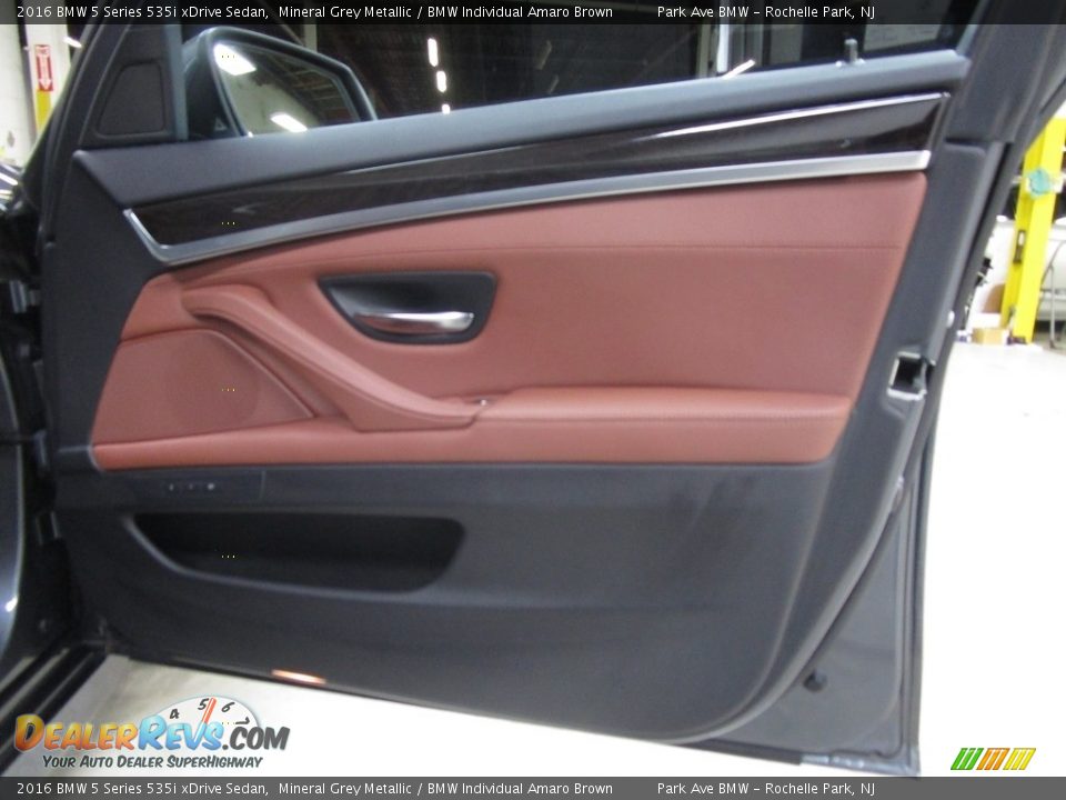 2016 BMW 5 Series 535i xDrive Sedan Mineral Grey Metallic / BMW Individual Amaro Brown Photo #13