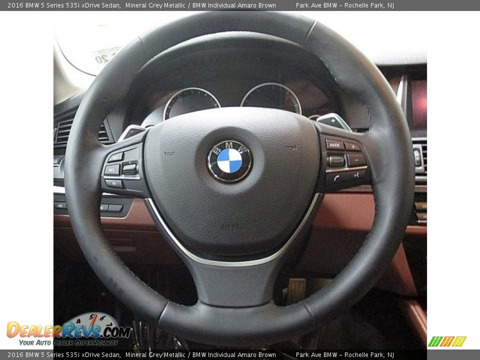 2016 BMW 5 Series 535i xDrive Sedan Mineral Grey Metallic / BMW Individual Amaro Brown Photo #23