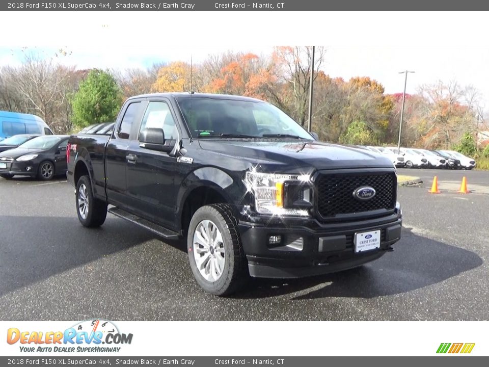 2018 Ford F150 XL SuperCab 4x4 Shadow Black / Earth Gray Photo #1