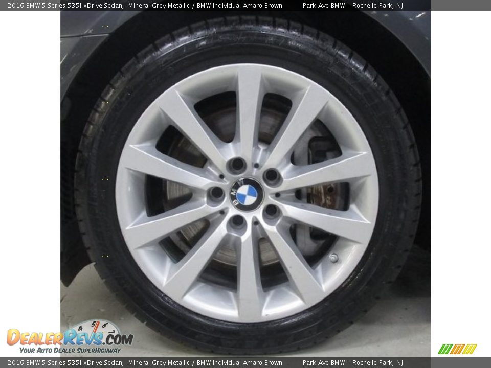 2016 BMW 5 Series 535i xDrive Sedan Mineral Grey Metallic / BMW Individual Amaro Brown Photo #28