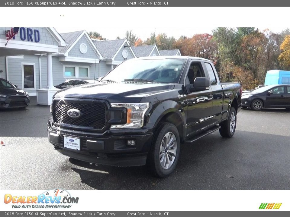 2018 Ford F150 XL SuperCab 4x4 Shadow Black / Earth Gray Photo #3