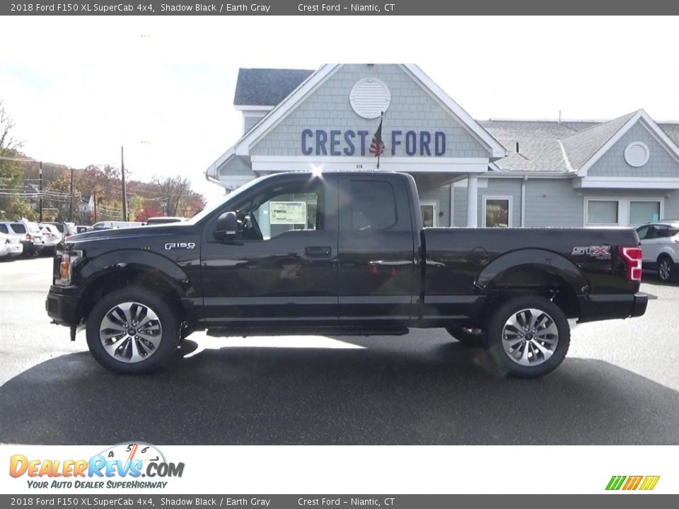 2018 Ford F150 XL SuperCab 4x4 Shadow Black / Earth Gray Photo #4