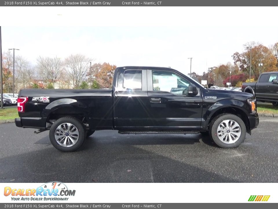 2018 Ford F150 XL SuperCab 4x4 Shadow Black / Earth Gray Photo #8