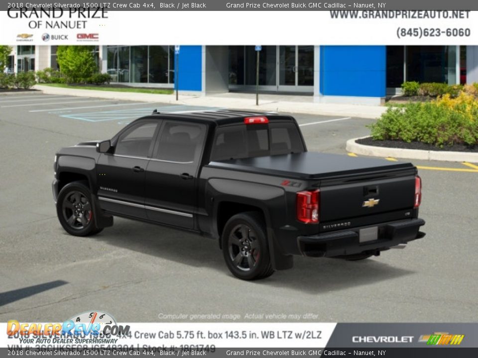 2018 Chevrolet Silverado 1500 LTZ Crew Cab 4x4 Black / Jet Black Photo #3
