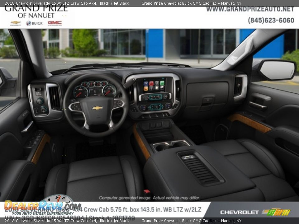 2018 Chevrolet Silverado 1500 LTZ Crew Cab 4x4 Black / Jet Black Photo #5