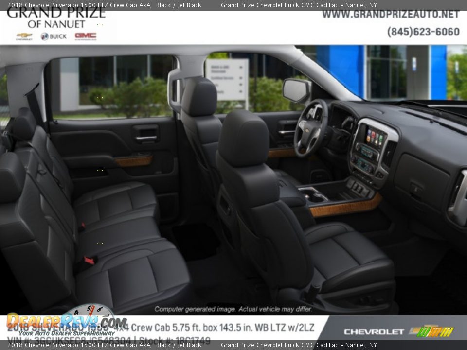 2018 Chevrolet Silverado 1500 LTZ Crew Cab 4x4 Black / Jet Black Photo #6