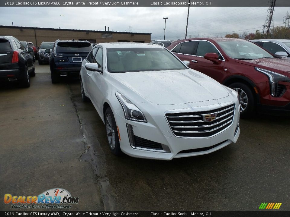 2019 Cadillac CTS Luxury AWD Crystal White Tricoat / Very Light Cashmere Photo #1