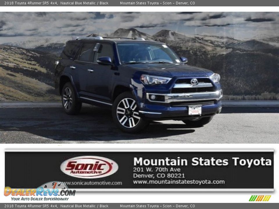2018 Toyota 4Runner SR5 4x4 Nautical Blue Metallic / Black Photo #1