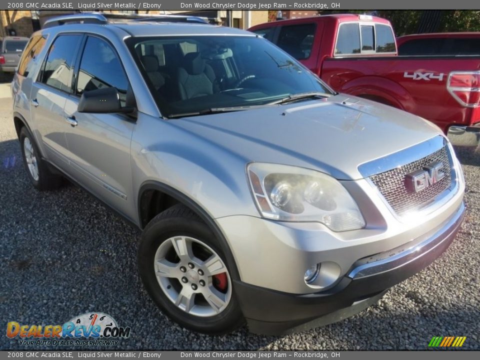 2008 GMC Acadia SLE Liquid Silver Metallic / Ebony Photo #4
