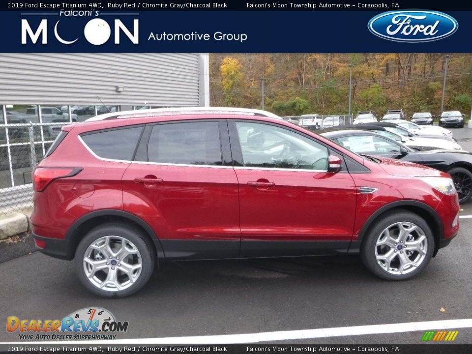 2019 Ford Escape Titanium 4WD Ruby Red / Chromite Gray/Charcoal Black Photo #1