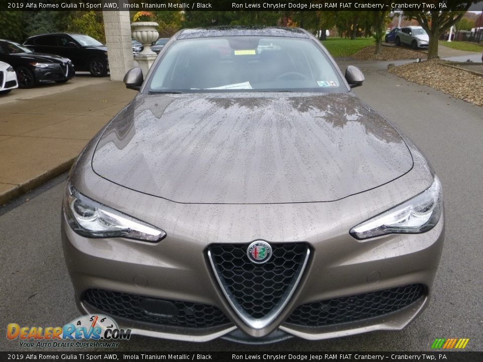 2019 Alfa Romeo Giulia Ti Sport AWD Imola Titanium Metallic / Black Photo #12