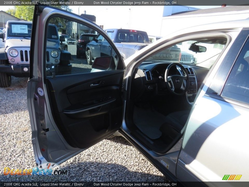 2008 GMC Acadia SLE Liquid Silver Metallic / Ebony Photo #16