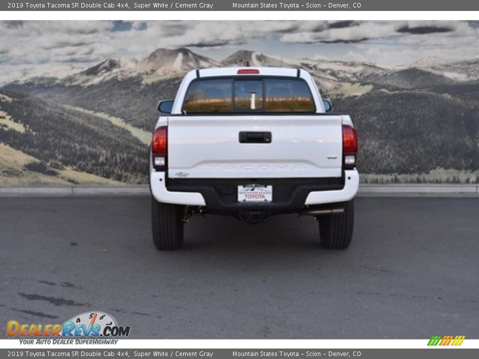 2019 Toyota Tacoma SR Double Cab 4x4 Super White / Cement Gray Photo #4